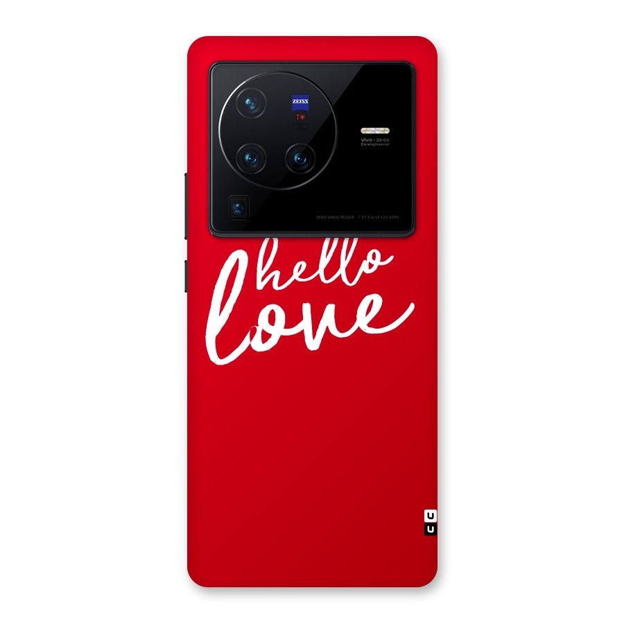 Hello Love Back Case for Vivo X80 Pro