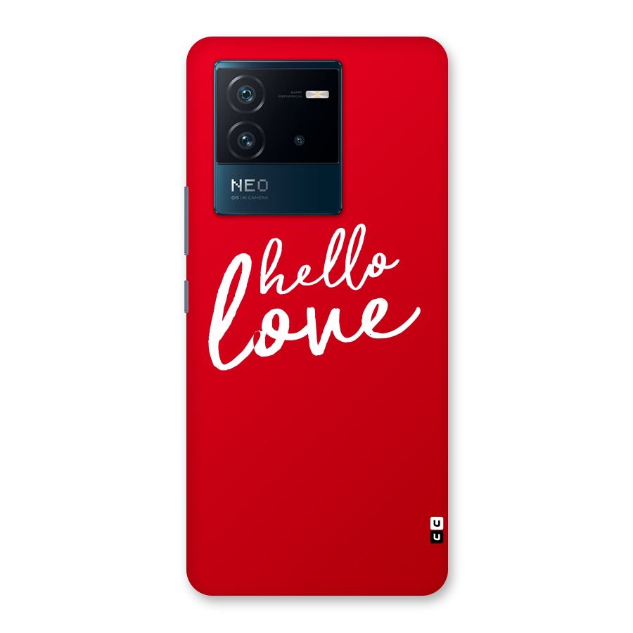 Hello Love Back Case for Vivo iQOO Neo 6 5G