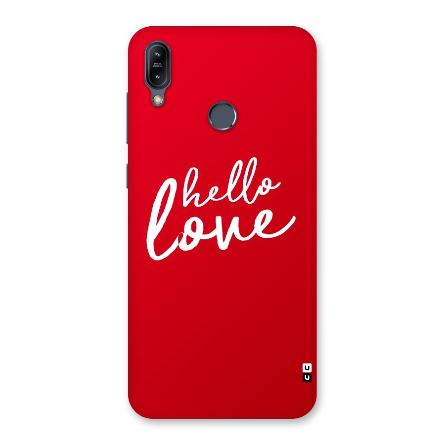 Hello Love Back Case for Zenfone Max M2