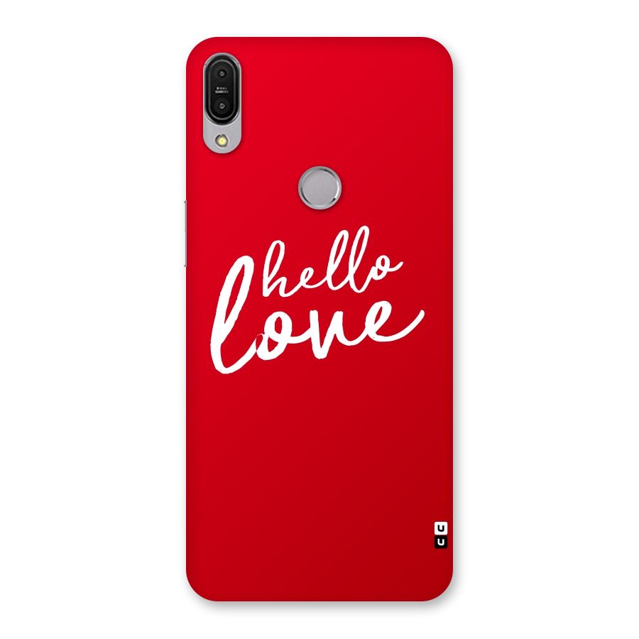 Hello Love Back Case for Zenfone Max Pro M1
