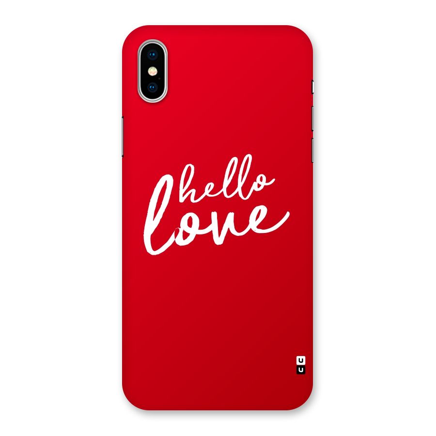 Hello Love Back Case for iPhone XS