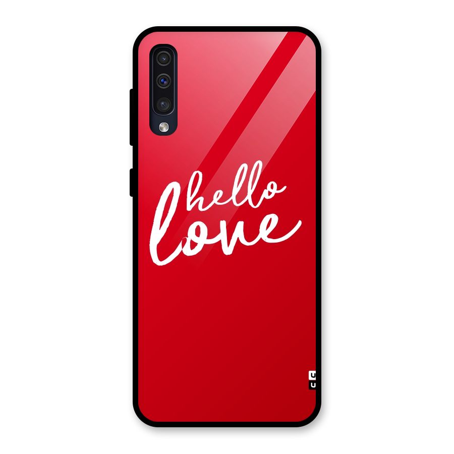 Hello Love Glass Back Case for Galaxy A30s