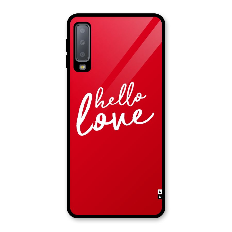 Hello Love Glass Back Case for Galaxy A7 (2018)