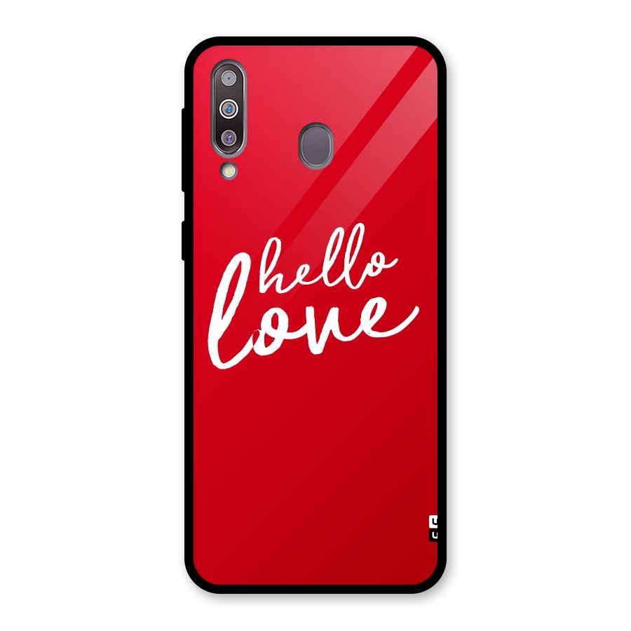 Hello Love Glass Back Case for Galaxy M30