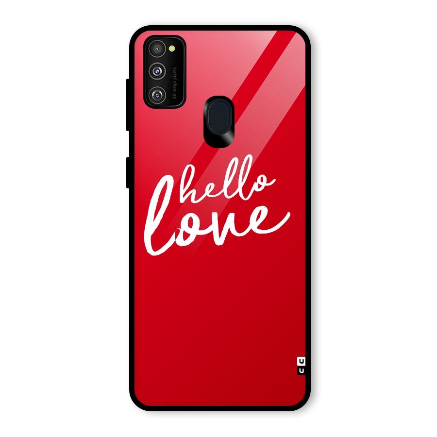 Hello Love Glass Back Case for Galaxy M30s
