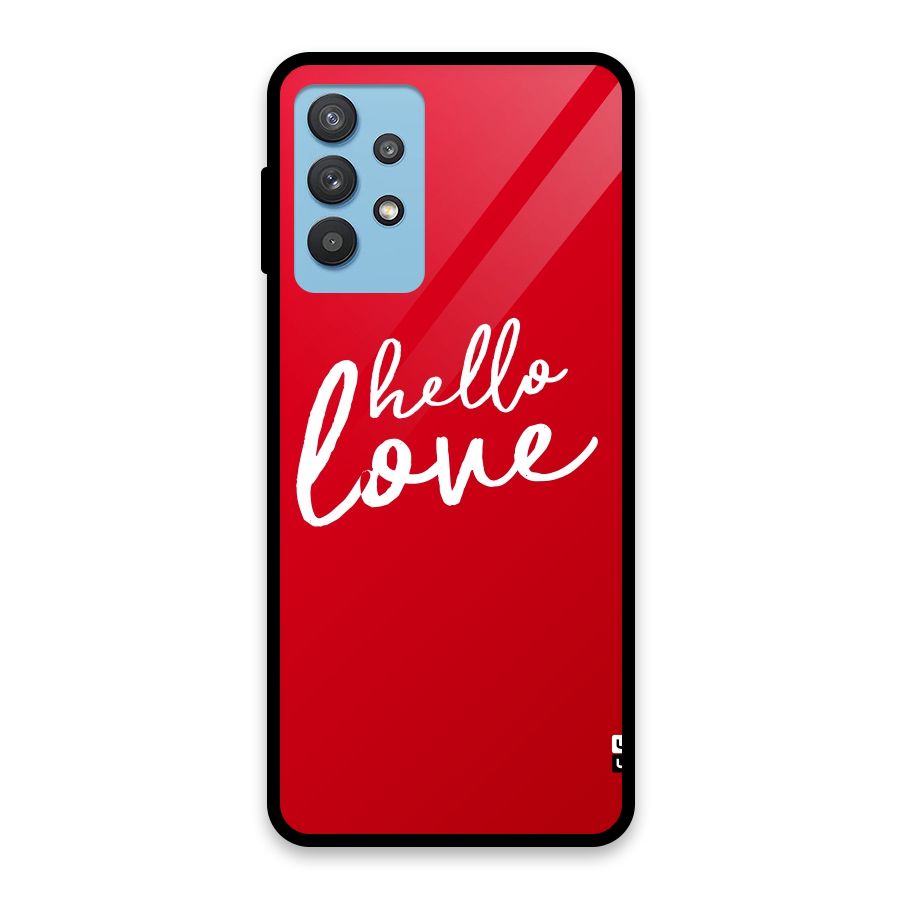 Hello Love Glass Back Case for Galaxy M32 5G