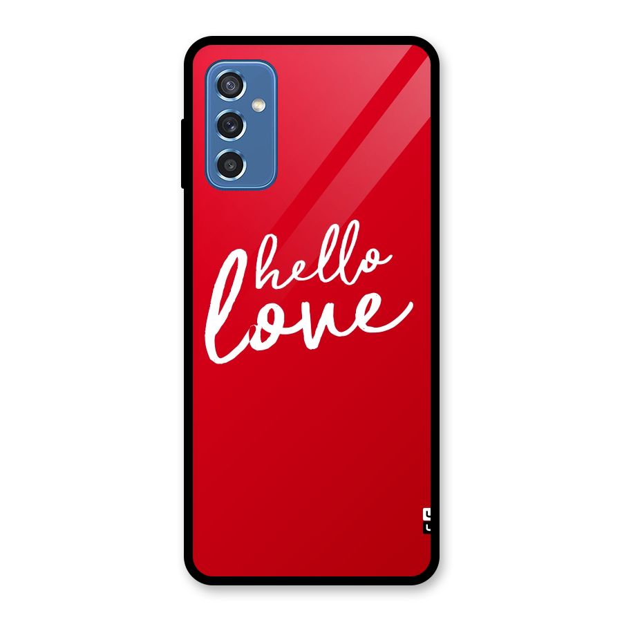 Hello Love Glass Back Case for Galaxy M52 5G