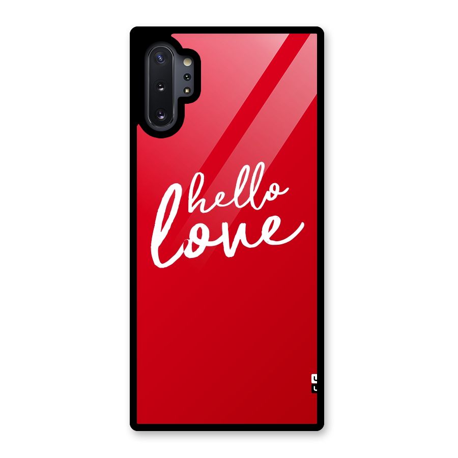 Hello Love Glass Back Case for Galaxy Note 10 Plus