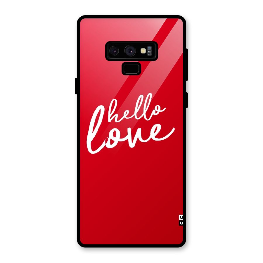 Hello Love Glass Back Case for Galaxy Note 9