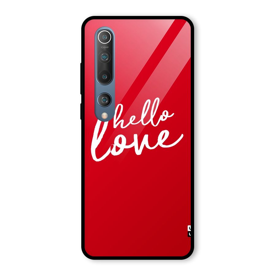 Hello Love Glass Back Case for Mi 10