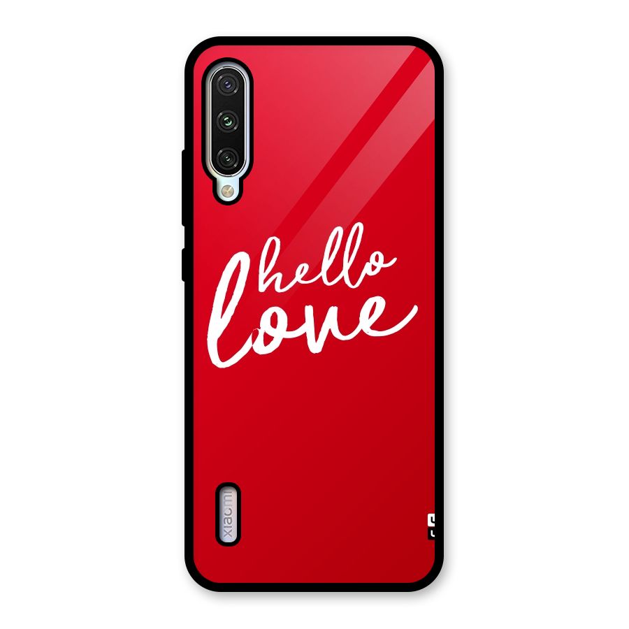 Hello Love Glass Back Case for Mi A3