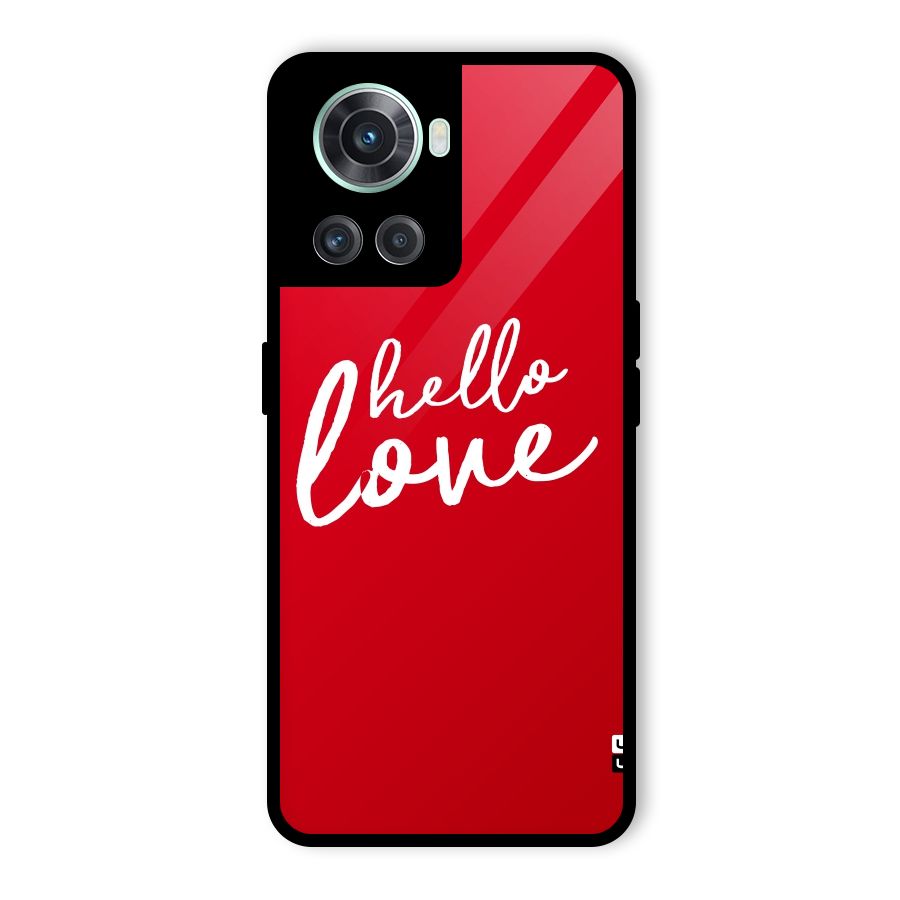 Hello Love Glass Back Case for OnePlus 10R