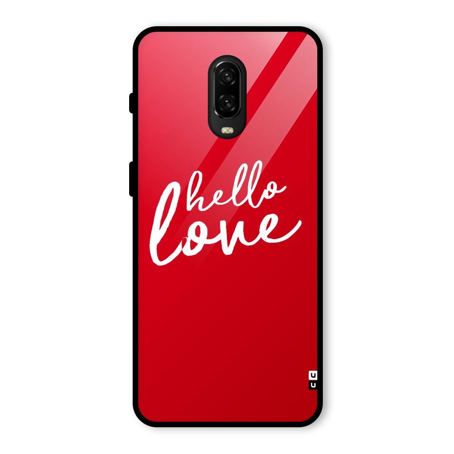 Hello Love Glass Back Case for OnePlus 6T