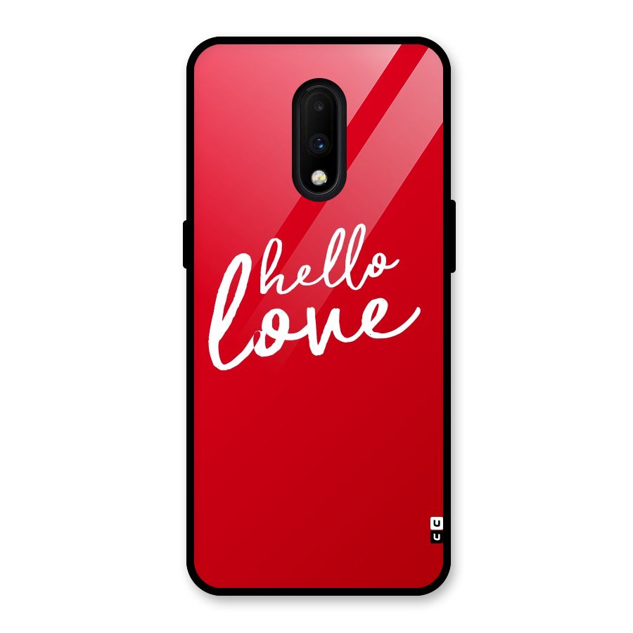 Hello Love Glass Back Case for OnePlus 7