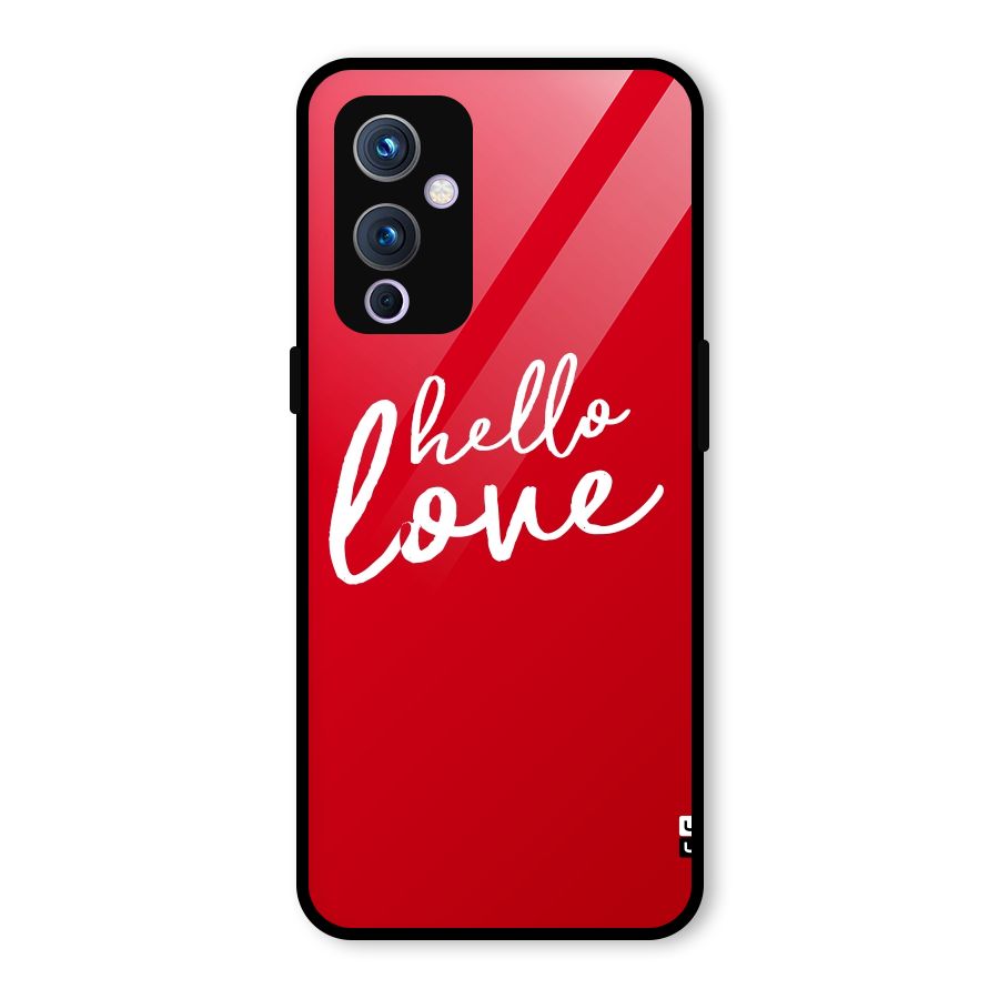 Hello Love Glass Back Case for OnePlus 9