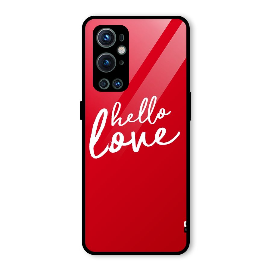 Hello Love Glass Back Case for OnePlus 9 Pro