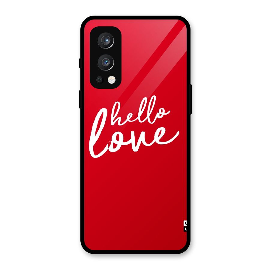 Hello Love Glass Back Case for OnePlus Nord 2 5G
