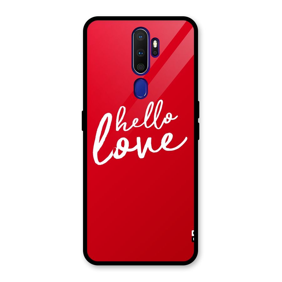 Hello Love Glass Back Case for Oppo A9 (2020)