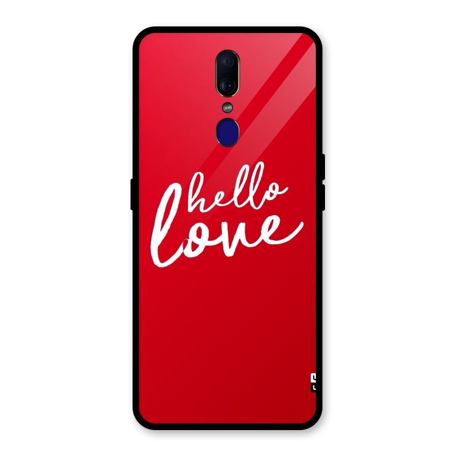 Hello Love Glass Back Case for Oppo F11