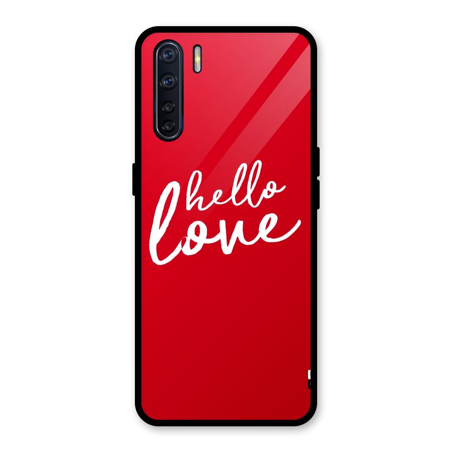 Hello Love Glass Back Case for Oppo F15