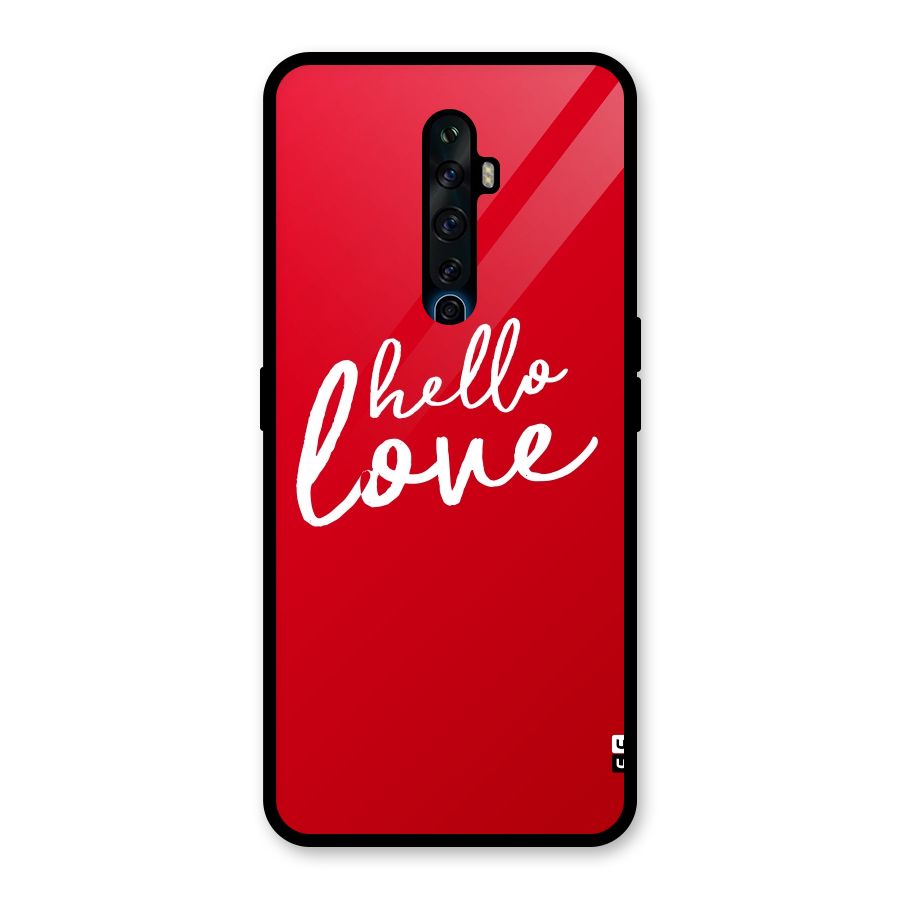 Hello Love Glass Back Case for Oppo Reno2 F