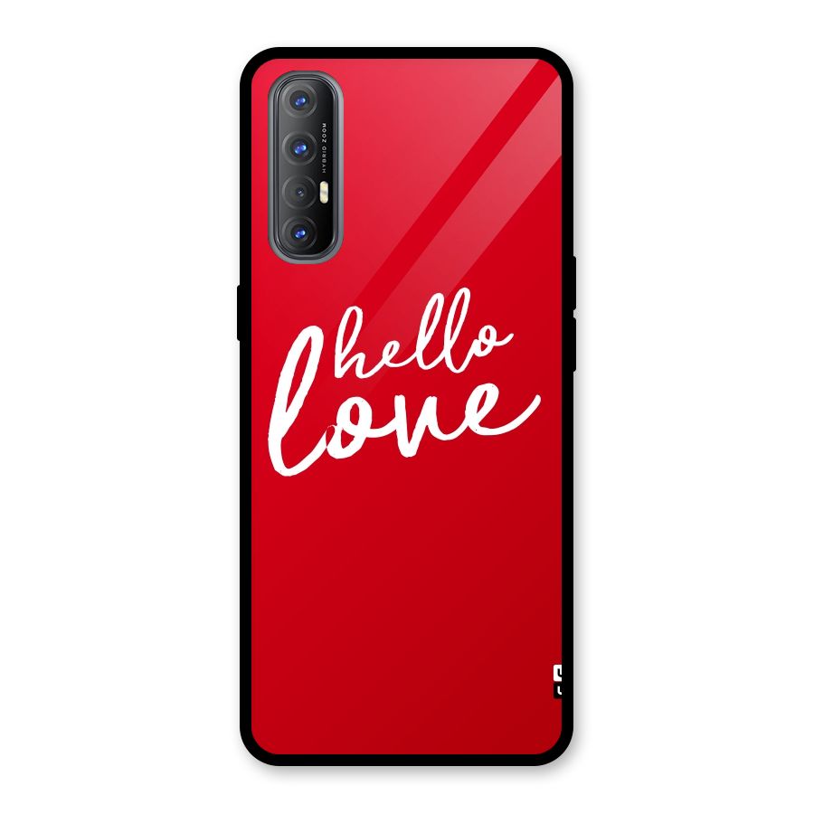 Hello Love Glass Back Case for Oppo Reno3 Pro