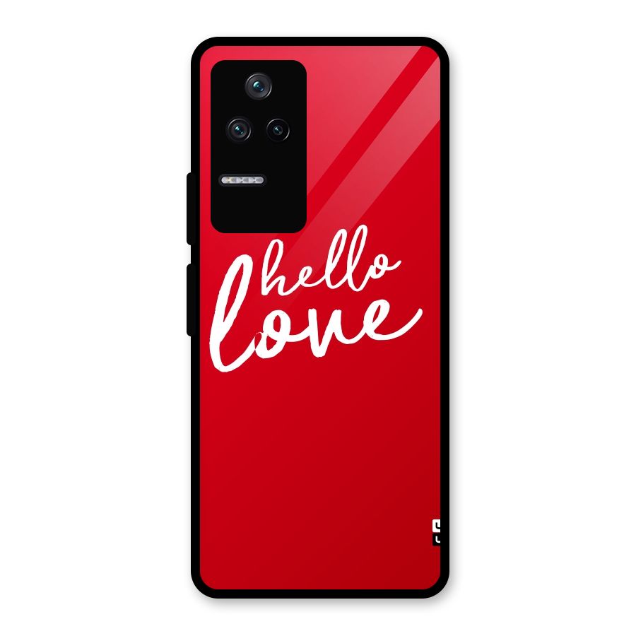 Hello Love Glass Back Case for Poco F4 5G