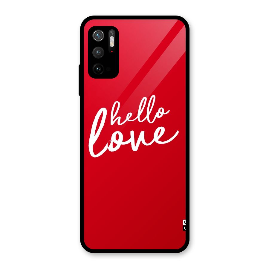 Hello Love Glass Back Case for Poco M3 Pro 5G