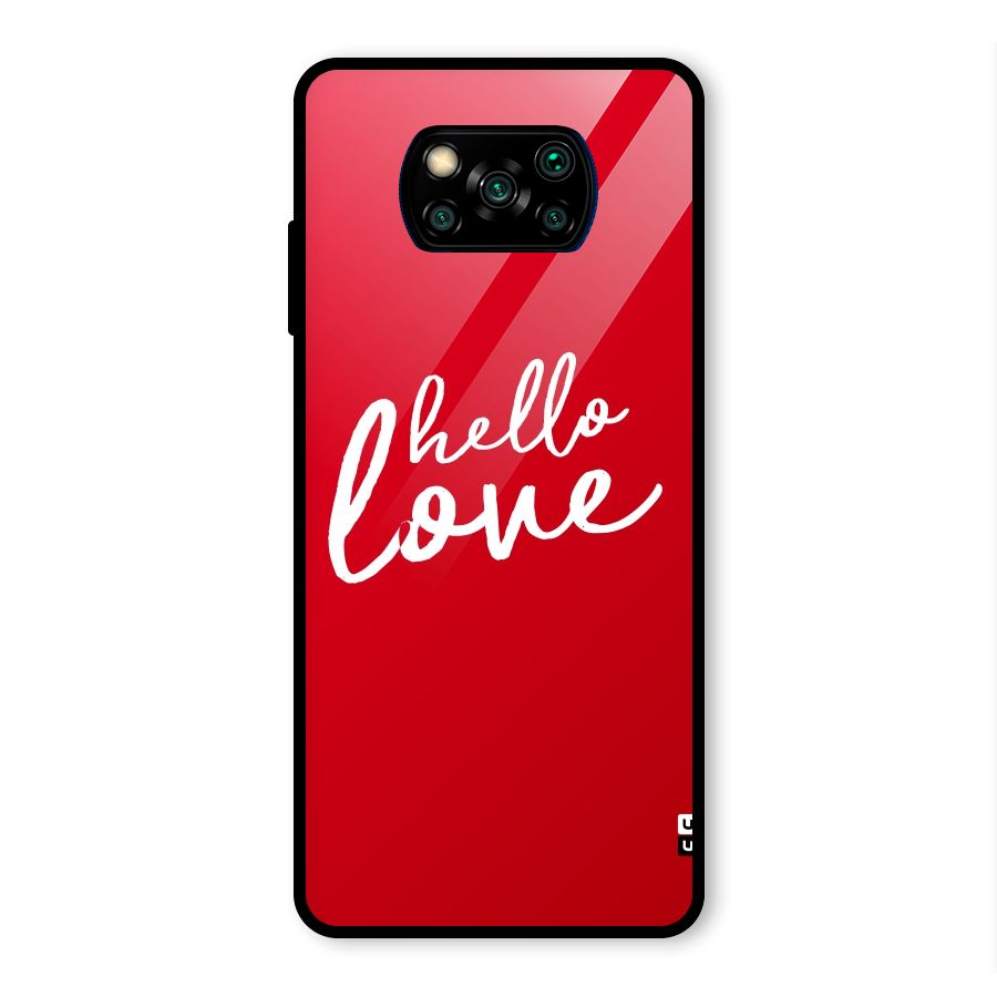 Hello Love Glass Back Case for Poco X3 Pro