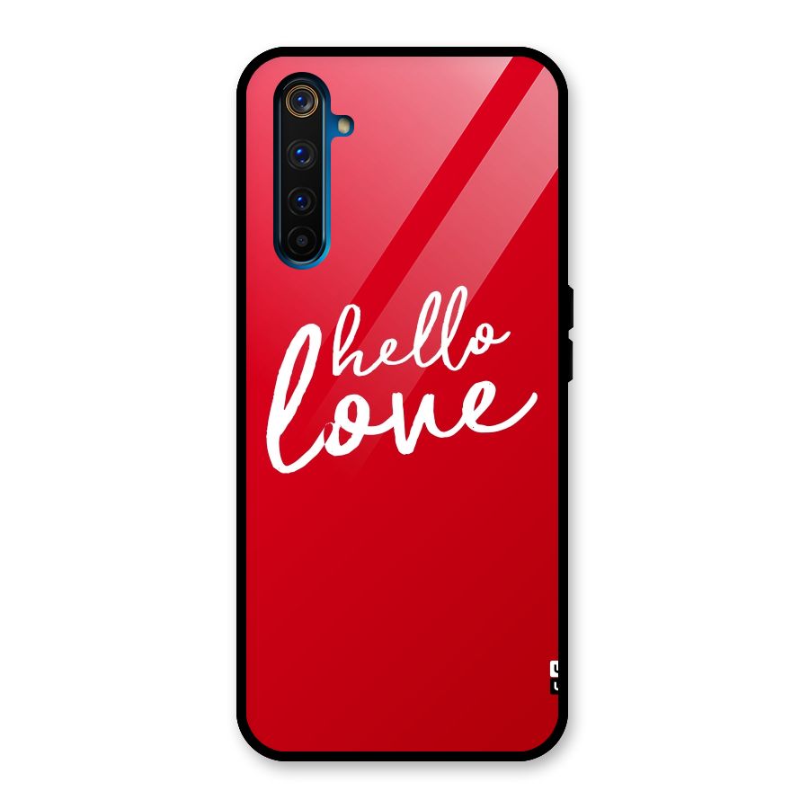 Hello Love Glass Back Case for Realme 6 Pro