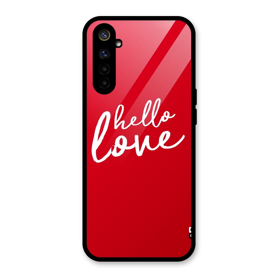 Hello Love Glass Back Case for Realme 6i