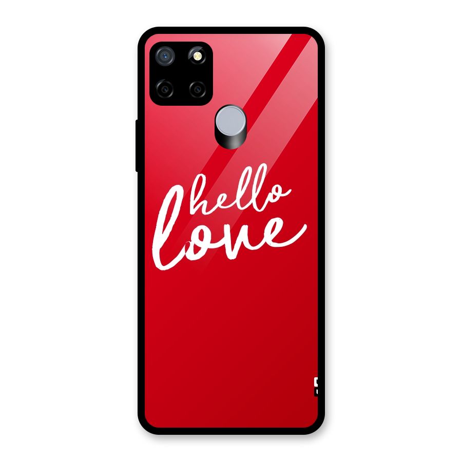 Hello Love Glass Back Case for Realme C12