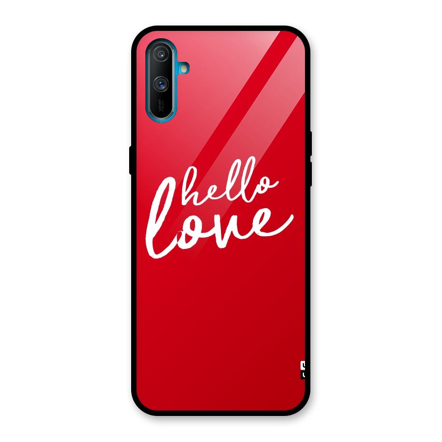 Hello Love Glass Back Case for Realme C3