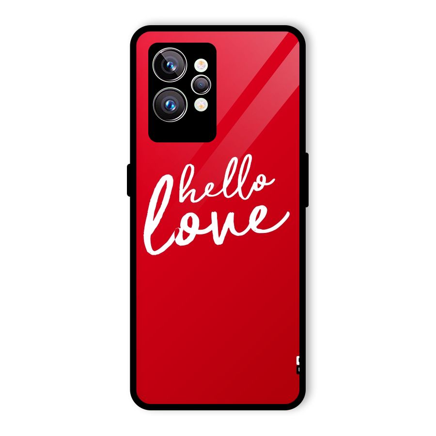 Hello Love Glass Back Case for Realme GT2 Pro