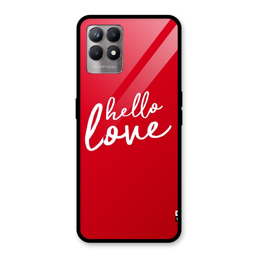 Hello Love Glass Back Case for Realme Narzo 50
