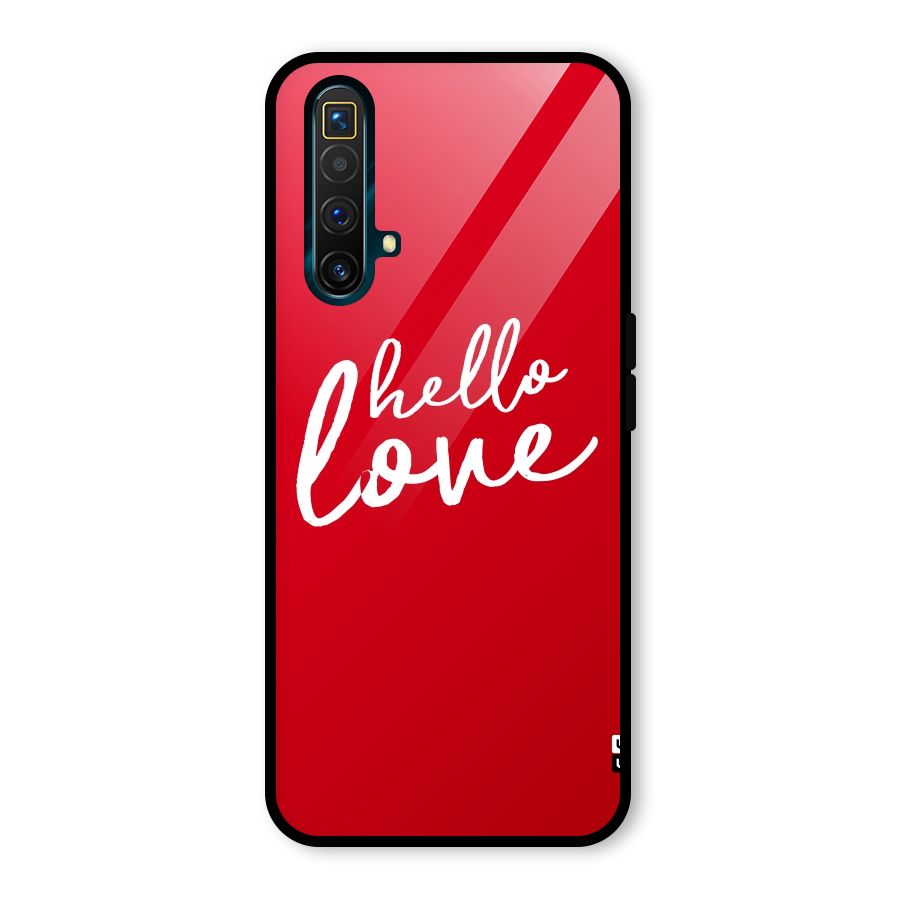 Hello Love Glass Back Case for Realme X3