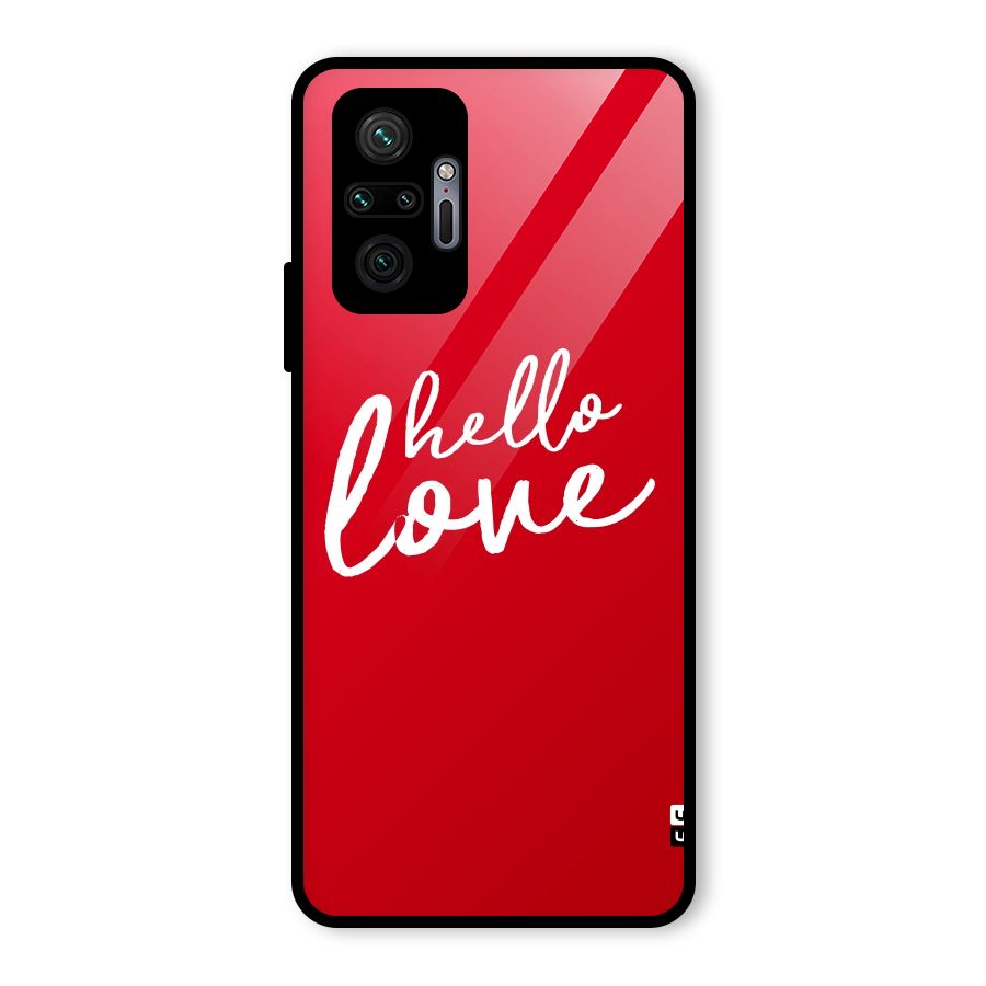 Hello Love Glass Back Case for Redmi Note 10 Pro