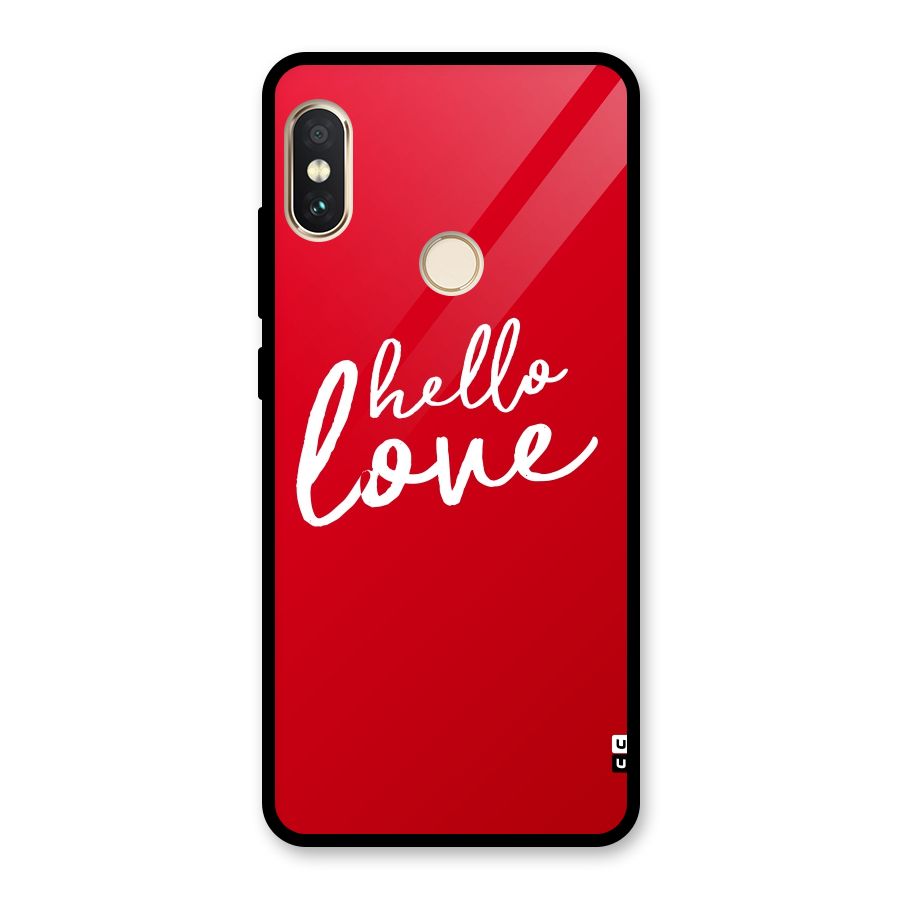 Hello Love Glass Back Case for Redmi Note 5 Pro