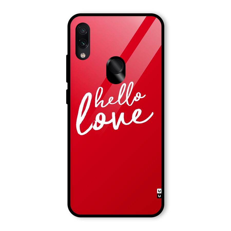 Hello Love Glass Back Case for Redmi Note 7 Pro