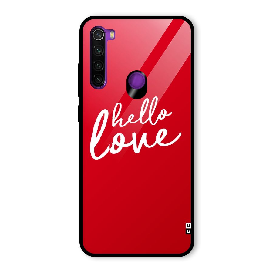 Hello Love Glass Back Case for Redmi Note 8
