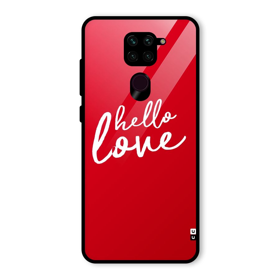Hello Love Glass Back Case for Redmi Note 9