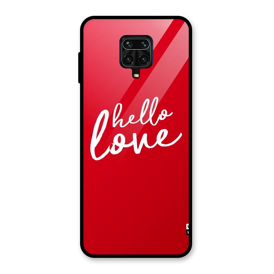 Hello Love Glass Back Case for Redmi Note 9 Pro Max
