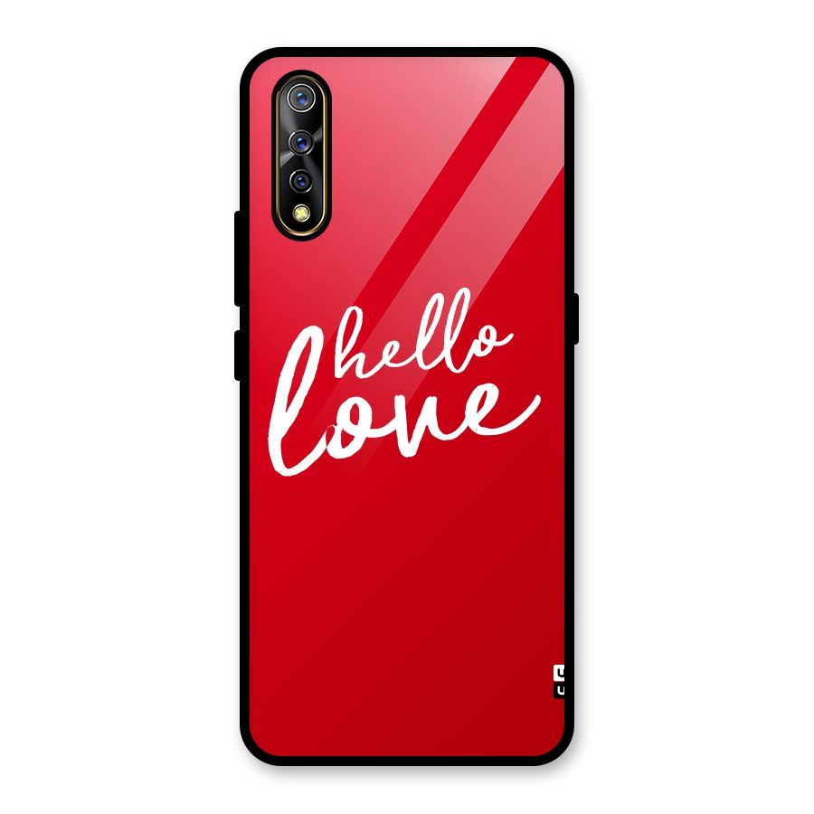 Hello Love Glass Back Case for Vivo S1