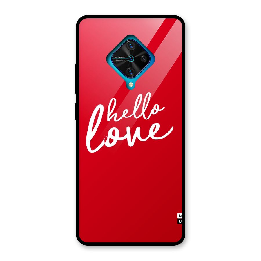 Hello Love Glass Back Case for Vivo S1 Pro