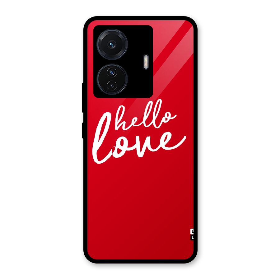 Hello Love Glass Back Case for Vivo T1 Pro