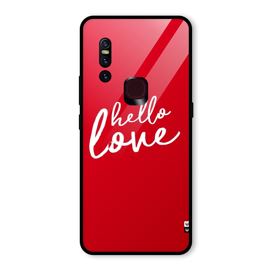 Hello Love Glass Back Case for Vivo V15