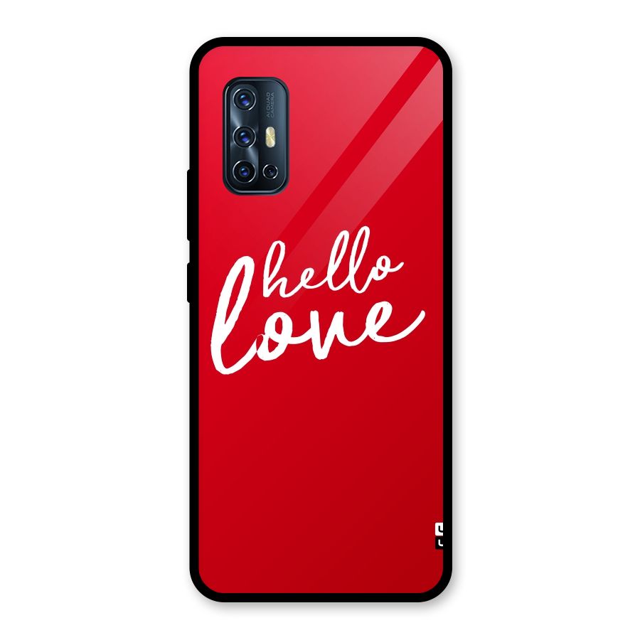 Hello Love Glass Back Case for Vivo V17