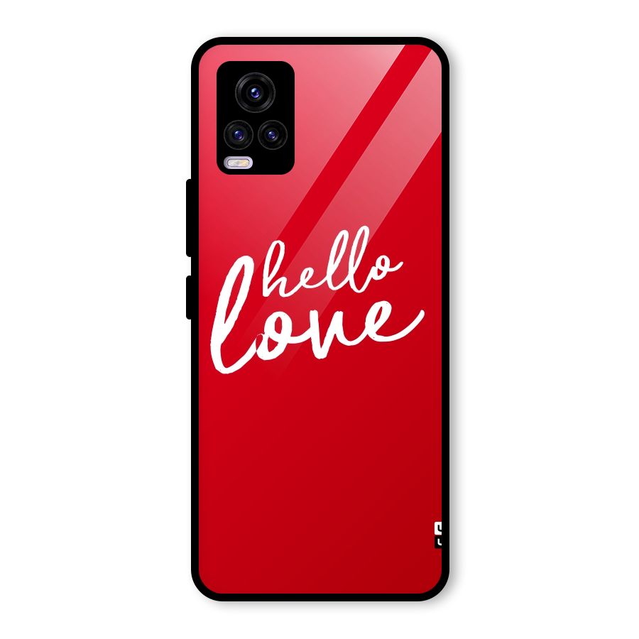 Hello Love Glass Back Case for Vivo V20