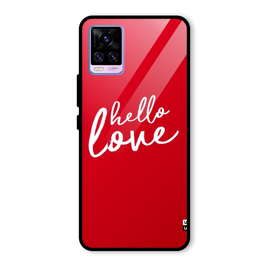 Hello Love Glass Back Case for Vivo V20 Pro