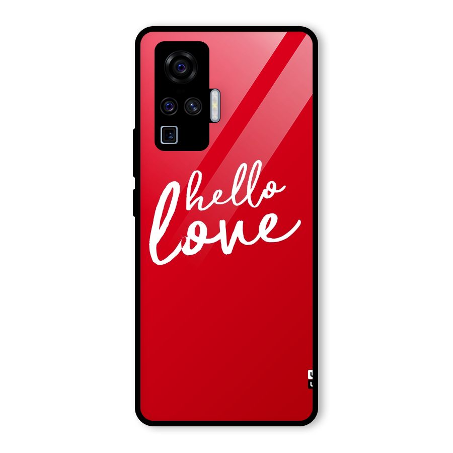 Hello Love Glass Back Case for Vivo X50 Pro